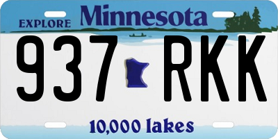 MN license plate 937RKK