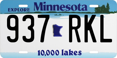 MN license plate 937RKL