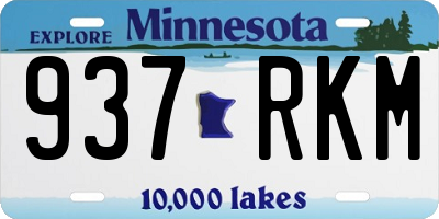 MN license plate 937RKM