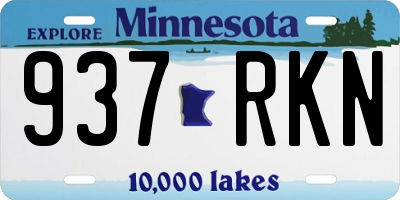 MN license plate 937RKN
