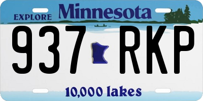 MN license plate 937RKP