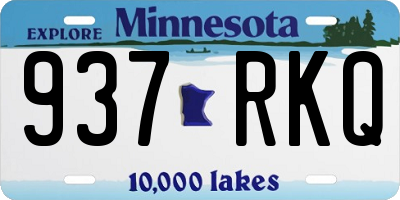 MN license plate 937RKQ