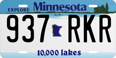 MN license plate 937RKR