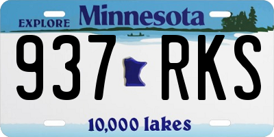 MN license plate 937RKS