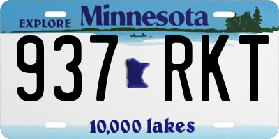 MN license plate 937RKT