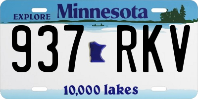 MN license plate 937RKV