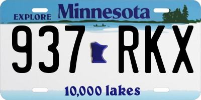 MN license plate 937RKX