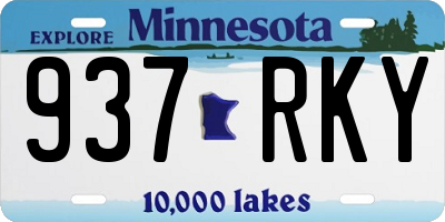 MN license plate 937RKY