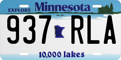 MN license plate 937RLA