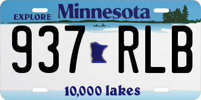 MN license plate 937RLB
