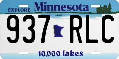 MN license plate 937RLC