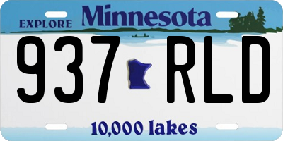 MN license plate 937RLD