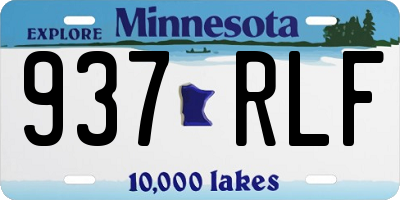 MN license plate 937RLF