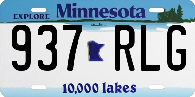 MN license plate 937RLG