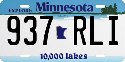 MN license plate 937RLI