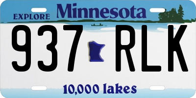 MN license plate 937RLK