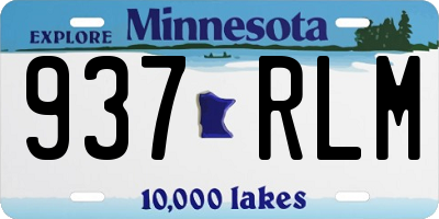 MN license plate 937RLM