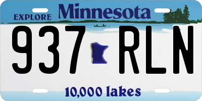 MN license plate 937RLN