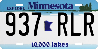 MN license plate 937RLR