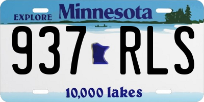 MN license plate 937RLS