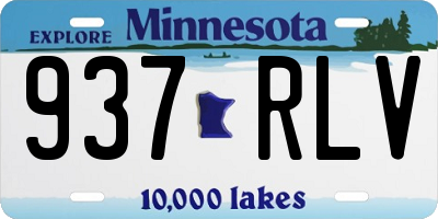 MN license plate 937RLV