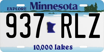 MN license plate 937RLZ