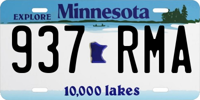 MN license plate 937RMA