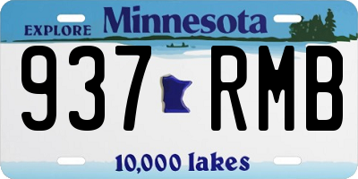MN license plate 937RMB