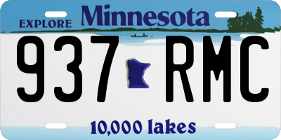 MN license plate 937RMC