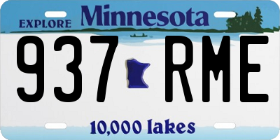 MN license plate 937RME