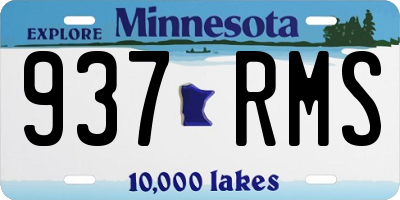 MN license plate 937RMS