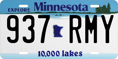 MN license plate 937RMY