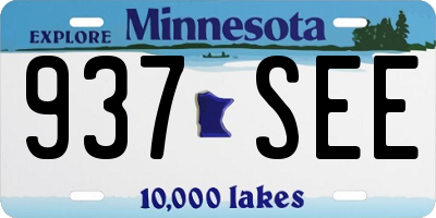 MN license plate 937SEE