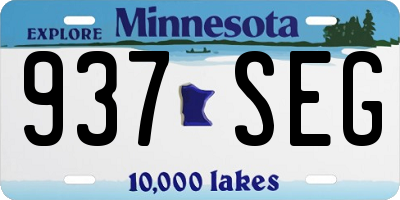 MN license plate 937SEG
