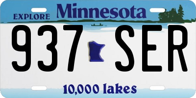 MN license plate 937SER