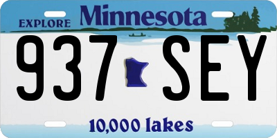MN license plate 937SEY