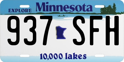 MN license plate 937SFH