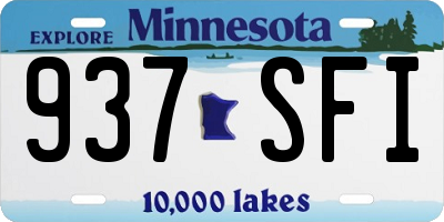 MN license plate 937SFI