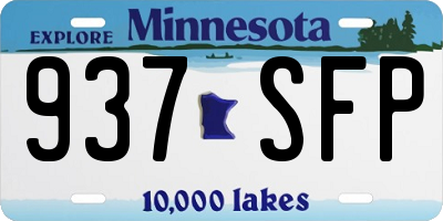 MN license plate 937SFP