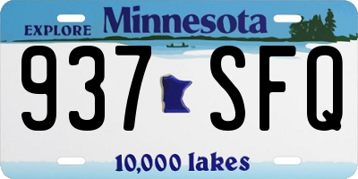 MN license plate 937SFQ