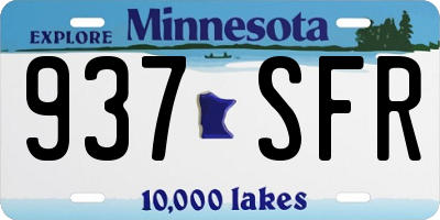 MN license plate 937SFR