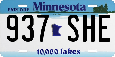 MN license plate 937SHE