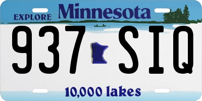 MN license plate 937SIQ