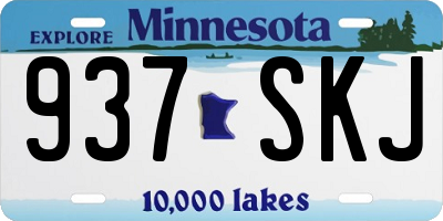 MN license plate 937SKJ