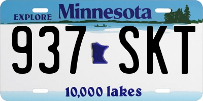 MN license plate 937SKT