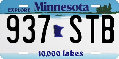 MN license plate 937STB
