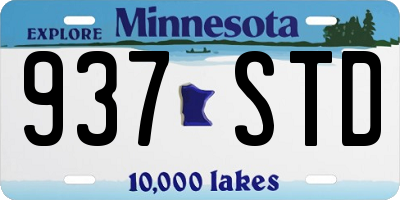 MN license plate 937STD