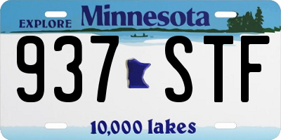 MN license plate 937STF