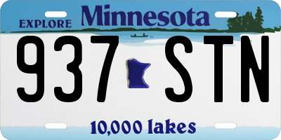 MN license plate 937STN