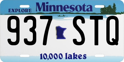 MN license plate 937STQ